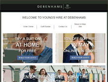 Tablet Screenshot of debenhams-formalhire.com